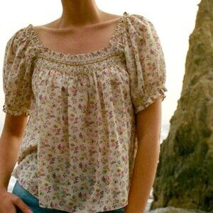 Doen Portia Top in Feathered Floral NWT